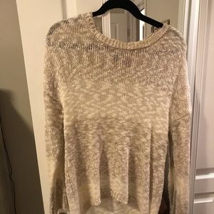 Tan and cream light sweater